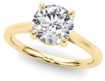 JTC LTD 0,40Karat Laborgezüchteterr Diamant Solitäre Verlobungsring In Gelbgold-59
