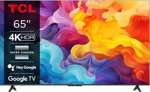 Smart TV 65 Pollici 4K Ultra HD Display LED Sistema Google TV Dolby Audio Classe E colore Nero - 65P655