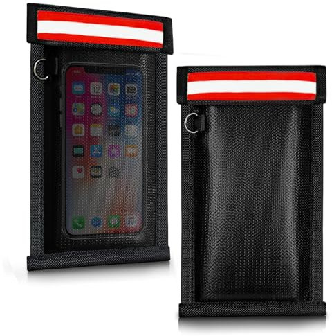 ocuvaep Faraday-Taschen für Handys und Autoschlüssel, 2 Stück, Signalblockiertasche, Faraday-Tasche, Diebstahlschutz, Faraday-Käfig, feuerfeste und wasserdichte Handy-Signalblockiertasche