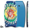 GYMAX Leichtes Bodyboard, Surfbrett mit EPS-Kern, XPE-Deck, HDPE-Unterseite, Halbmond-Heck & Handgelenksleine, Surfboard für Surfen, Schwimmbrett für Kinder & Erwachsene (84 cm,Wirbelmuster)