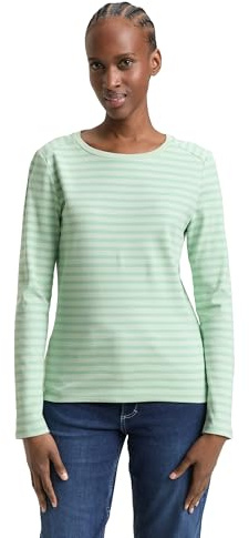 Tom Tailor Denim Damen Longsleeve mit Streifenmuster