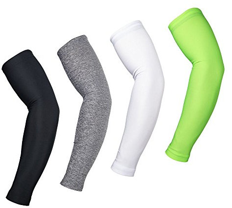 TFixol 2Pcs Bike Ciclismo Protezione Solare Braccio Maniche per Giochi Nero L, Nero , L