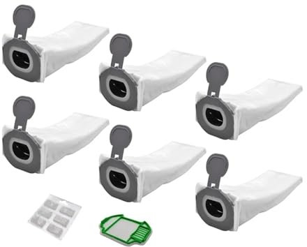 ANUTRDE Kompatibel mit Vorwerk Kobold VK7 FP7 Akku-Staubsauger-Zubehör. 6 Staubbeutel, 1 Vorfilter