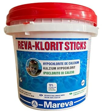 Sticks d'hypochlorite de Calcium MAREVA - 300g - 4,8kg - 132006U