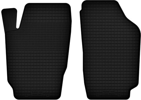 Motohobby Vorne Gummimatten 2-teiliges Auto Fußmatten kompatibel mit VW Fox schwarz