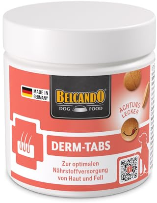 BELCANDO Derm-Tabs | 110 g | 40 Tabs | Ergänzungsfuttermittel für Hunde | Nährstoffversorgung für Haut & Fell