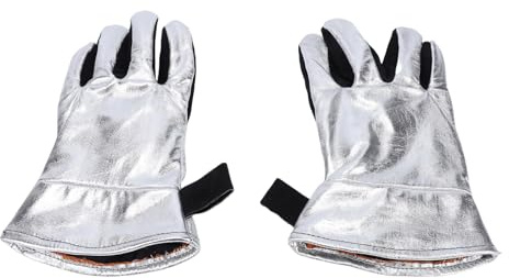 Leder-Schweißhandschuhe, 400 °c Hitzebeständige Grillhandschuhe mit 2 Mm Sbr-Gummi Innen, Wasserdicht, Multifunktionales Schweißzubehör, für Outdoor-Camping, Wandern, Reisen