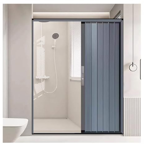 Falttür Aus Aluminium für Den Innenbereich, Magnetische Rolltür für Gewerbebetriebe (bohrfrei), für Den Innen- Und Außenbereich Geeignet (als Ersatz für Haustüren).(190x90 cm)