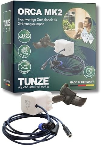 TUNZE ORCA MK2 I softwaregesteuerte Dreheinheit für Strömungspumpen I für naturnahe & dynamische Strömung I inkl. Pumpe, Halterung & App-Anbindung I Aquarientechnik für Süßwasseraquarien