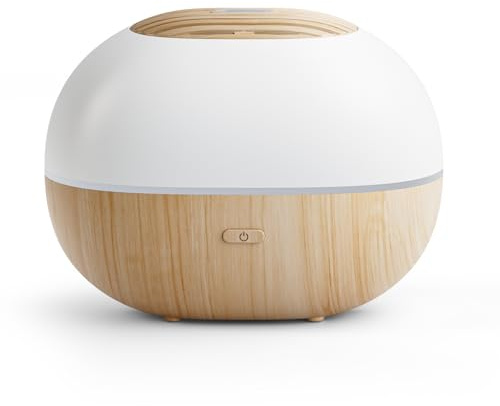 SoulOrigin Light Holzkorn oval Aromatherapie ätherisches Öl Diffuser mit 7-farbigen LED-Lichtern und automatischer Abschaltung, Home Ultraschall, 100ml Samll ätherisches Öl Diffuser - Light Holzkorn