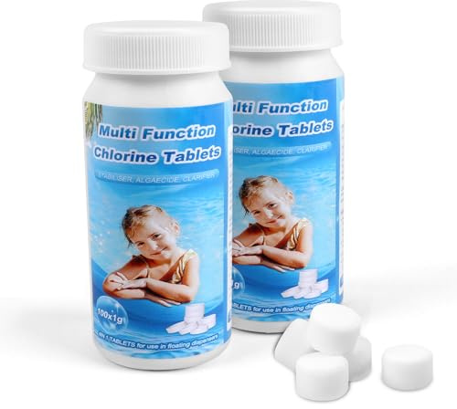 200 pastillas de limpieza para piscina, depósito de agua, jacuzzi, spa (C)