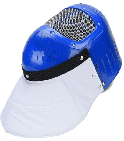 Cryfokt Gesichtsschutzhelm aus Anti-Piercing-Stoff für Foliensäbeldegen, Atmungsaktive Schutzhülle (Blue)