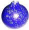 Oberstdorfer Glashütte Silber Blaue Öllampe aus Glas runde Petroleumlampe Tischlampe Kerze mundgeblasenes Kristallglas Durchmesser ca. 9 cm