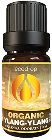 Ylang Ylang Essential Oil, Certified Organic, 100% Pure, Best Therapeutic Grade for Aromatherapy, Massage, Diffusers & Bath - 10ml, Free E-Book Included (Cananga Odorata)