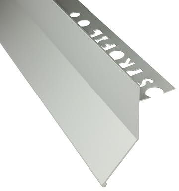 Alu Balkon Terrasse abtropf Profil Fliesenschiene Profil Schiene silber L300cm L-Profil 10mm lange Blende