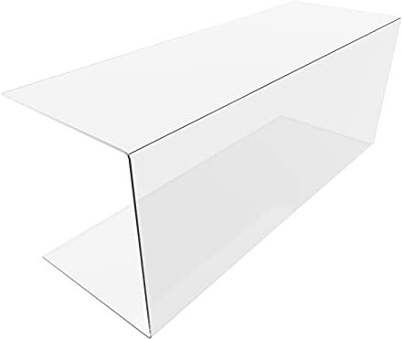 nattmann Lebensmittelechter Thekenaufsatz aus PLEXIGLAS® Abdeckhaube Spuckschutz Vitrine Acrylglas 100cm