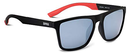 Rapala, Moderne, Urbane, polarisierte Sonnenbrille UVG-301A, blaugraue Gläser, mattschwarzer und Blauer Rahmen, Angelausrüstung, UV-Schutz, optimaler Komfort