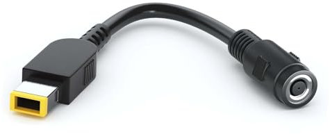 helpers lab Câble Adaptateur convertisseur d'alimentation 5,5mm Interface Femelle pour Edge Flex ideapad ThinkCentre Thinkpad Heli X1 Carbon Yoga Medion Akoya IdeaCentre