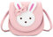 KEREDA Kinder Umhängetasche Mädchen, Niedlicher Hase CrossBody Tasche, PU Leder Prinzessin Mini Handtasche 2-8 Jahre