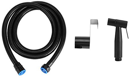 Ensemble de pulvérisateur de Bidet de salle de bains noir en acier inoxydable, pulvérisateur de bidet de toilette à main