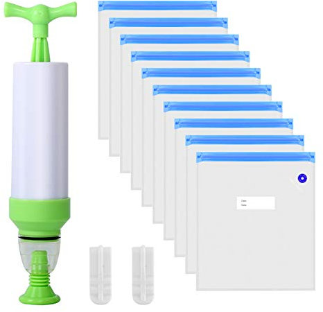 SOOWAY 10 pièces Filament d'imprimante 3D Résiste à l'humidité Sac de rangement Avec Pompe d'échappement Réutilisable Sacs scellés sous vide Pour PLA ABS Conserver