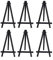 JIHUOO 6 Pcs Mini Black Wood Display Easel Triangle Cards Stand Wooden Tripod Holder Stand Painting Tabletop Easel for Photos