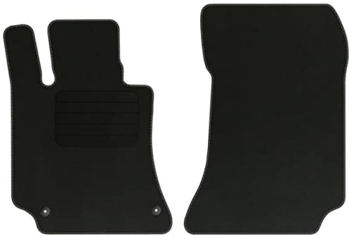Velourmatten für Mercedes E-Klasse W212 Bj. 2009-2016 Basic VORNE runde Befestigungen Mit Absatzschoner Passform Neu Veloursfussmatten Automatten