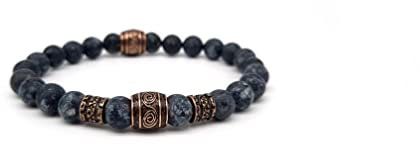 Nahle | Wikinger Armband | 8mm Viking Stretch- Armband | handgemachtes Perlenarmband | mit edler Schmuckschachtel (20, Viking)