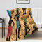 3D Kuscheldecke 220x240 Flanell Fleecedecke Afrika Decke Weiblich, Flauschig Mikrofaser Wohndecke Bunt, für Sofadecke Couchdecke Sofaüberwurf Bettüberwurf