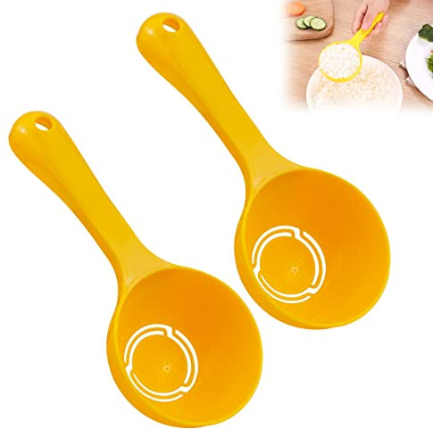 DOERDO 2PCS Plastic Rice Paddle Food Service Spoon Semicircular Rice Ball Spoon for Rice Mashed Potato, Sushi Making Tools