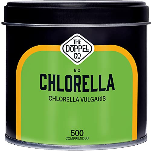 Chlorelle Bio - 500 COMPRIMÉS - 1500 mg par dose - Paroi Cellulaire Brisée - Coupe-faim et Soulage l'Anxiété - Effet Satiétant - Détox - Protéine Vegan Écologique - Sans Plastique