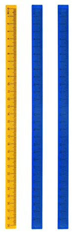 sourcing map 3Stk. Weißwandtafel magnetisches Lineal metrische Tafel gerade Lineale Büro Schreibware 29cm gelb dunkelblau