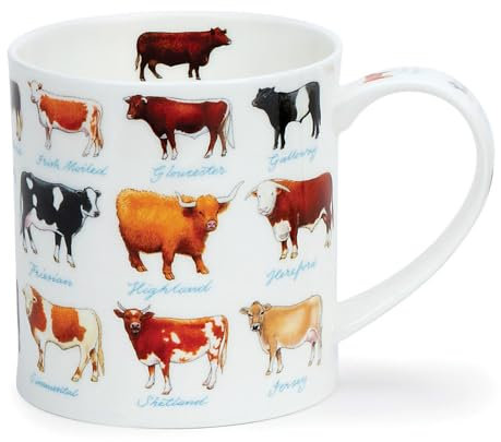 Dunoon Orkney Mug en porcelaine anglaise Motif animaux de la ferme 0,35 l
