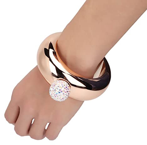 Bracelet Fiole Bracelet Fiole, Acier Inoxydable Vin Alcool Pichet Bracelet Poignet Hanche Flacon Entonnoir pour Dance Party Club Bar (or rose brillant)