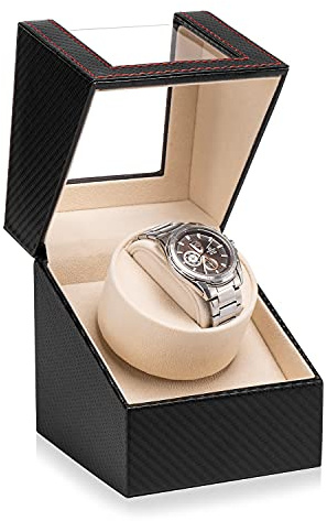 Efaithtek Automatic Single Watch Winder with Japanese Quiet Motor，AC Adapter or Battery Powered