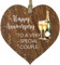 Stuff4 Placca, Legno Scuro, 11CM x 11CM