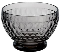 Villeroy & Boch Boston Coloured Dessertschale, 430 ml, Kristallglas, Klar/Grau