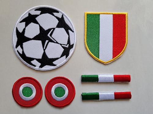 SUMA SHOP - Patch Italia Scudetto, Coccarda Bandierine, Toppa Ricamata Termoadesiva, Stemma Logo, Compatibile Con Tutti I Tipi Di Abbigliamento, 6 Pezzi