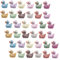 Amosfun 36st Entlein Ornament Glitzernde Miniaturfiguren Mini-puppenhaus-Enten Mini-Enten Fürs Auto Mini Süß Reize Feengarten-tierfiguren Kuchendeckel Harz Aquarium Armaturenbrett Baby