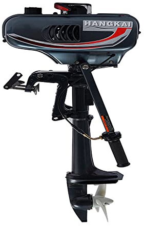 Moteur hors-bord 3,5 HP 2 temps Moteur de bateau gonflable en caoutchouc Moteur de bateau à arbre court CDI Syste 2500 W Moteur de bateau de pêche + Moteur hors-bord robuste refroidi à l'eau Moteur de