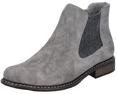 Rieker Z4994, Stivali Chelsea Donna, Grigio, 40 EU
