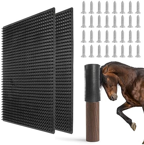 HYLYUN Pferd Kratzbaum Pad, Pferde Rinder Kratzer Panels, Soft Touch Juckreiz Entlastung Pad für kleine Bauernhof Tier Ziege Schaf Kuh Schwein-2 Stücke