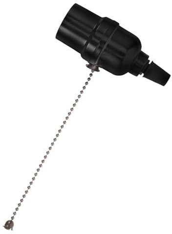Lampenfassung mit Zugkette E26 250w, Stilvolle Zuglampenfuß für Leuchten