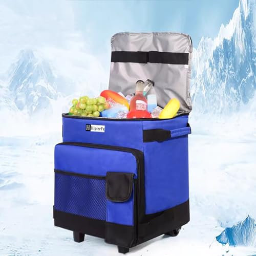 HipierFx Nevera con Ruedas Repelente al Agua Cooler Box Nevera Portatil Grande Picnic Set para Playa Camping Senderismo