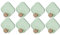 Jumuao 8 Pièces Crochet Adhesif Mural en Plastique, Crochets Muraux Autocollants pour Manteaux Serviettes Peignoirs, Accroche Tableau sans Percer pour Salle de Bains, Chambre et Cuisine (Vert)