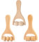ZHCIHO 3Pcs Wooden Hand Massage Roller, Brown Wood Therapy Massage Tools, Massage Stick Roller for Relaxes Thigh, Leg, Hands Full Body, Muscle