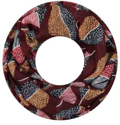 Majea Damen Loop Schal Schlauchschal Halstuch (880023) (rot 12)