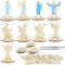 TGFIX 9Pcs Engel Teelichthalter Bastelset Kinder Schutzengel Holzbastelset DIY Weihnachten Engel Basteln Glücksengel Kerzenhalter Kreativset Weihnachten Bastelhandwerk für Jungen Mädchen