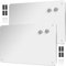 YedZen 2Pcs 44.5x29cm Magnetic Board for Wall, White Stainless White Magnetic Notice Board Display Magnetic Letter Numbers, Photos, Magnet Metal Board for Walls for Fridge, Cubicle, Cabinet, Kitchen