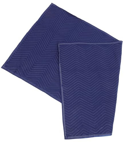 jojofuny bewegliche Decke Regale Taschen Decken gepolstert packdecke transportdecke Verpackungsdecke Möbelschutz Möbelabdeckungen für den Umzug Umzugsmaterial vernadelte Baumwolle Blue